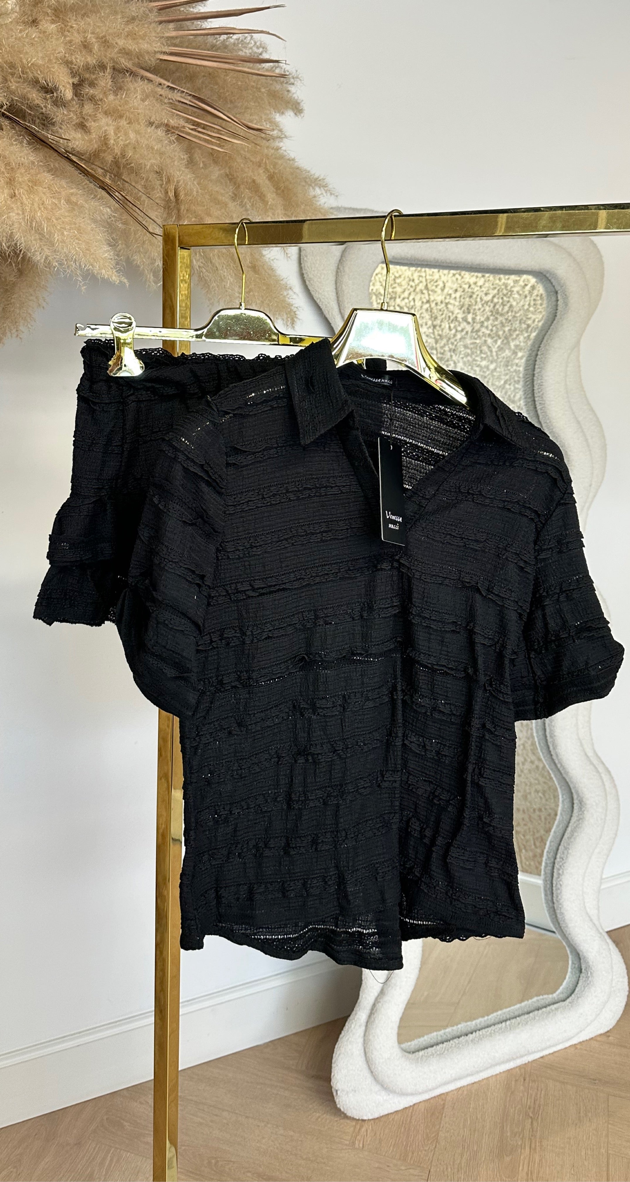 RUFFLE SETJE 2076 BLACK