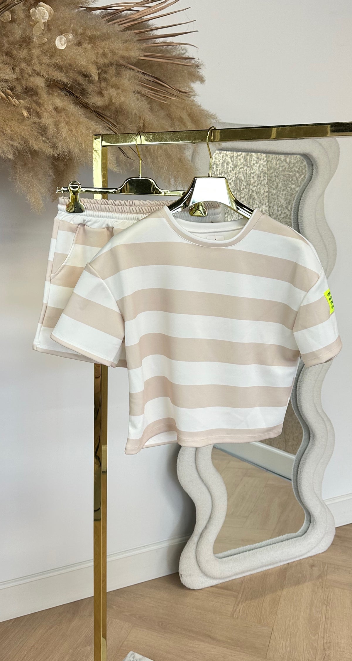 NEW STRIPE LIFE SET BEIGE