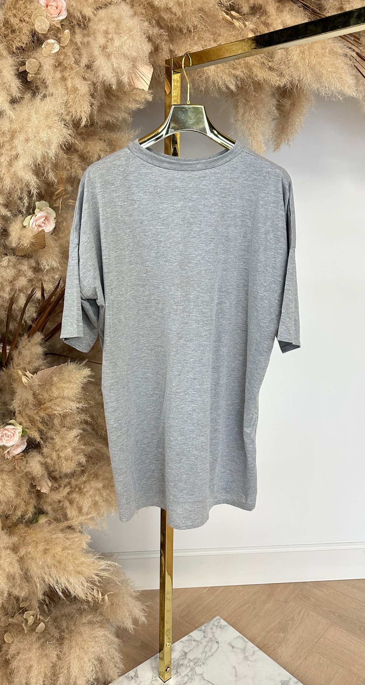 BASIC LONG TEE GREY