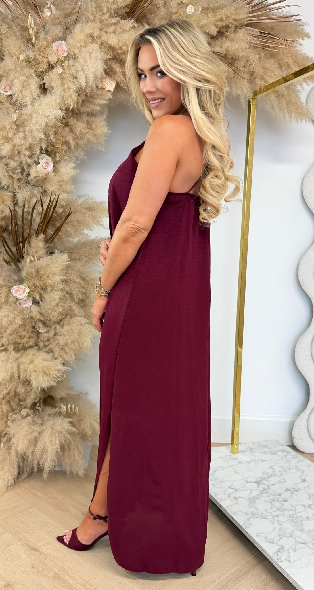 DAZY BOHI MAXI DRESS BURGUNDY