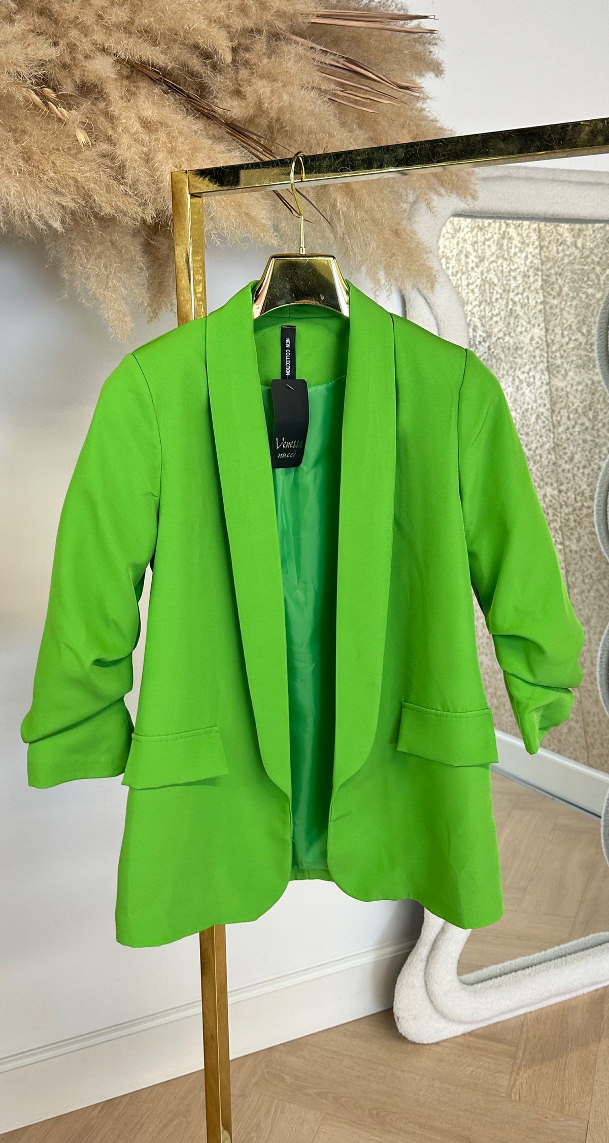 MUSTHAVE CROPPED MOUW BLAZER LIME