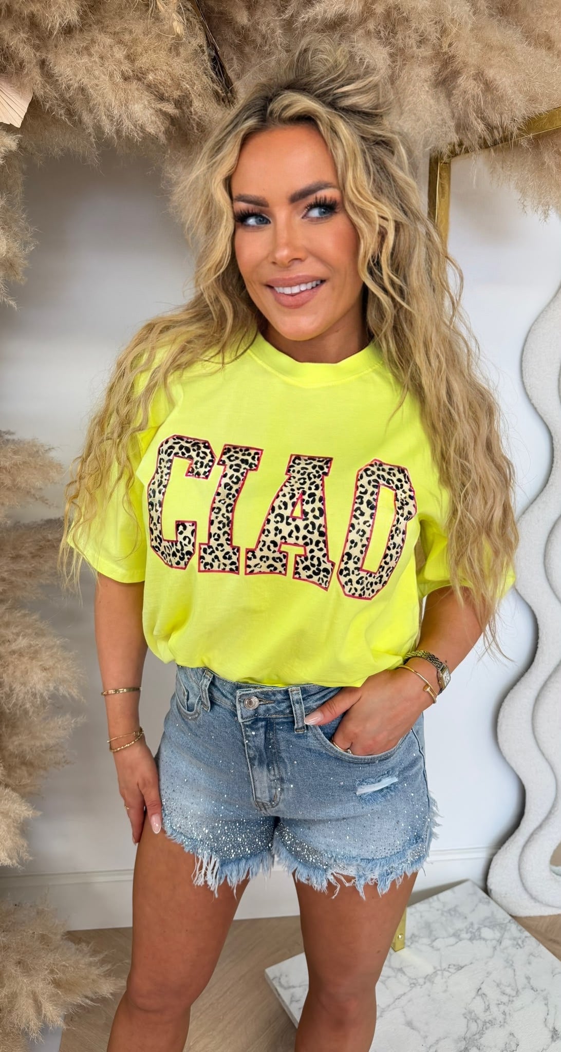 NEON CIAO LEO TEE NEONYELLOW