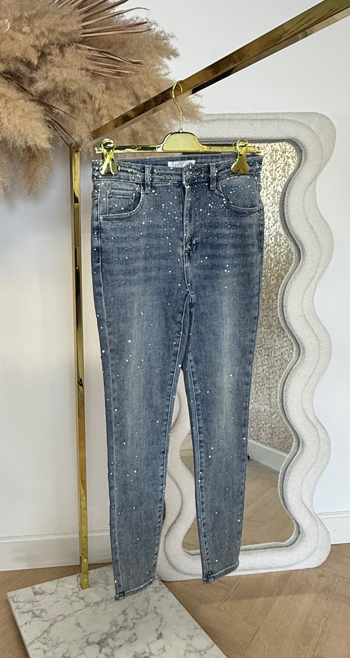 GLITTER SKINNY 5001 DENIMBLUE