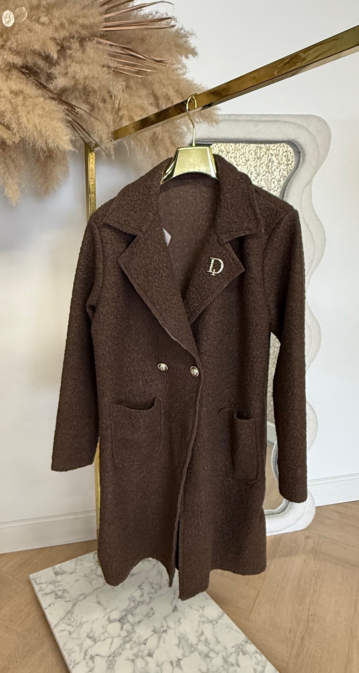 AMY BOUCLE JACKET BROWN