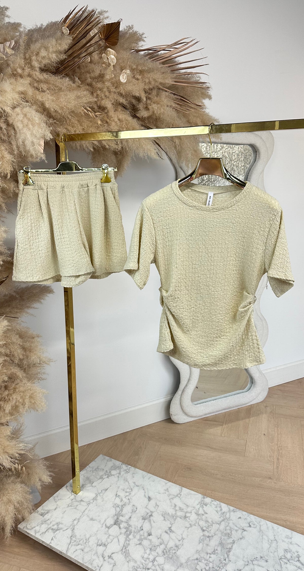 JULINE SET TOP + SHORT BEIGE