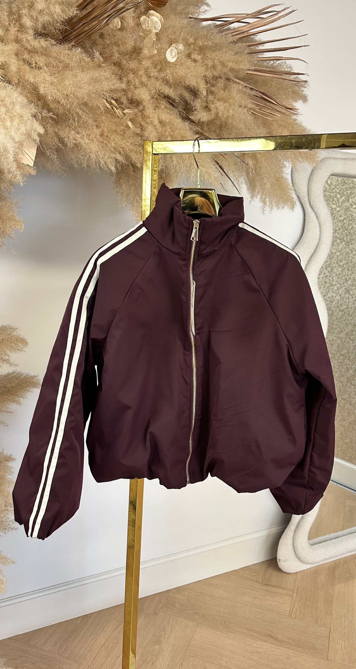 KLOË DOUBLE STRIPE JACKET BORDEAUX