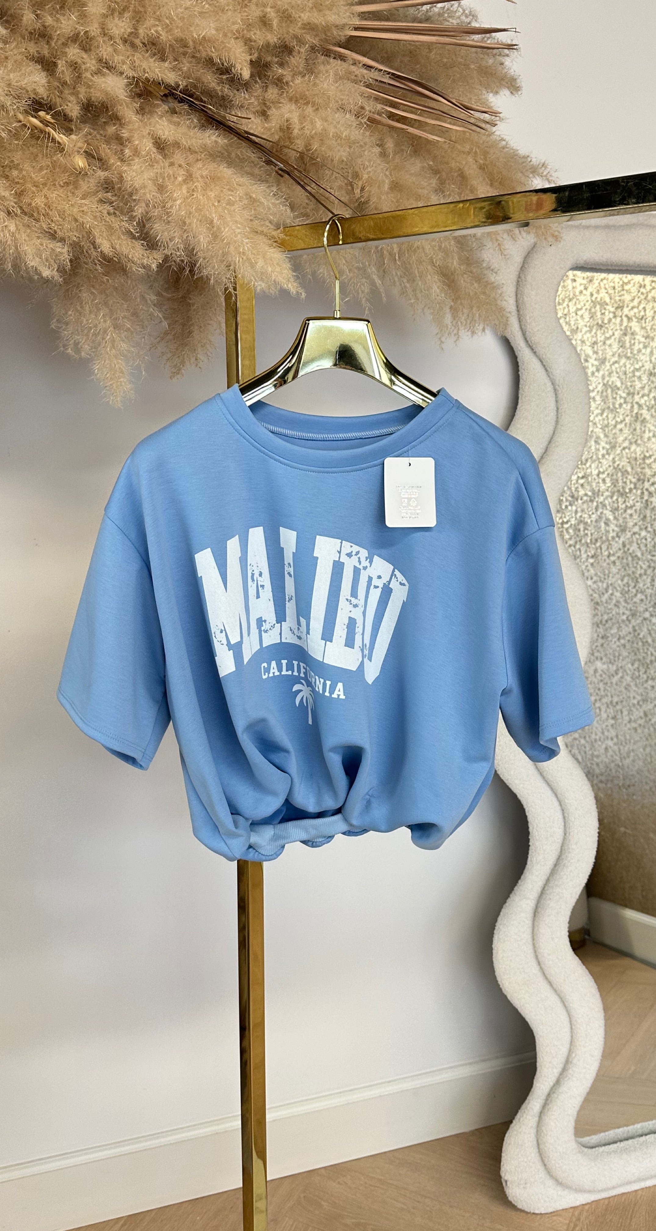 MALIBU CROPPED TEE LIGHTBLUE