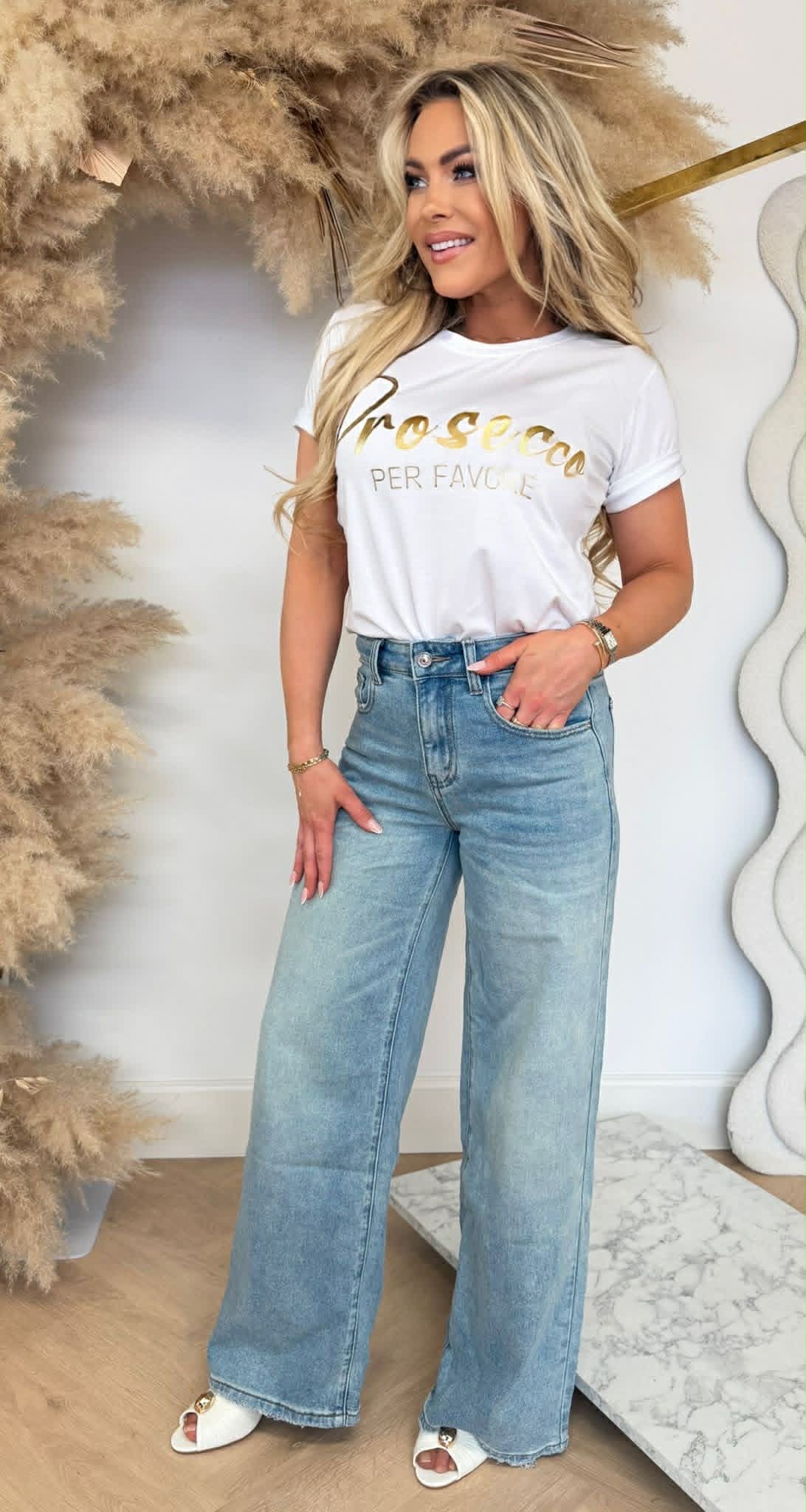 PROSECCO PER FAVORE GOLD TEE 9755 WHITE