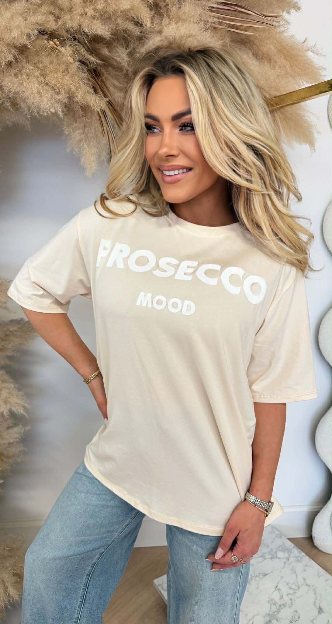 PROSECCO MOOD TEE 2206 BEIGE
