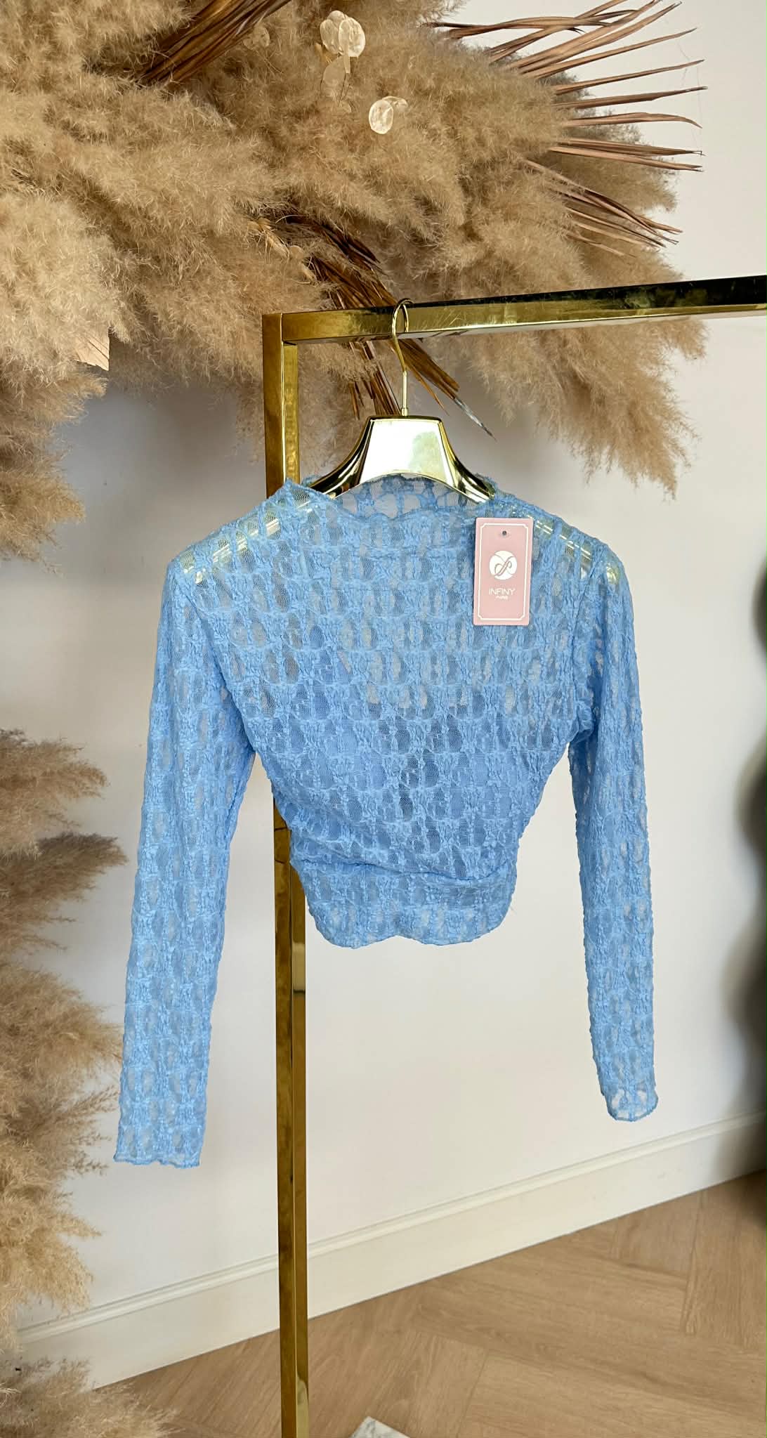 SARA LACE TOP ICEBLUE
