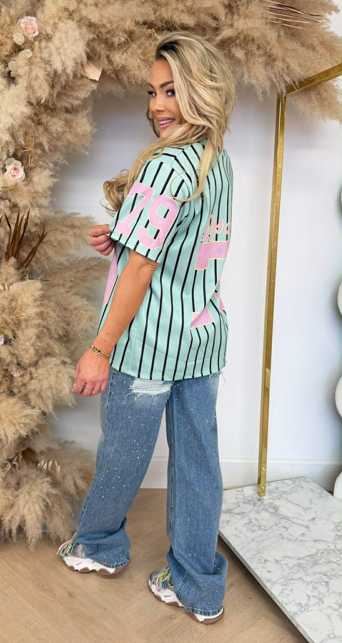 STRIPE V LA SHIRT MINT