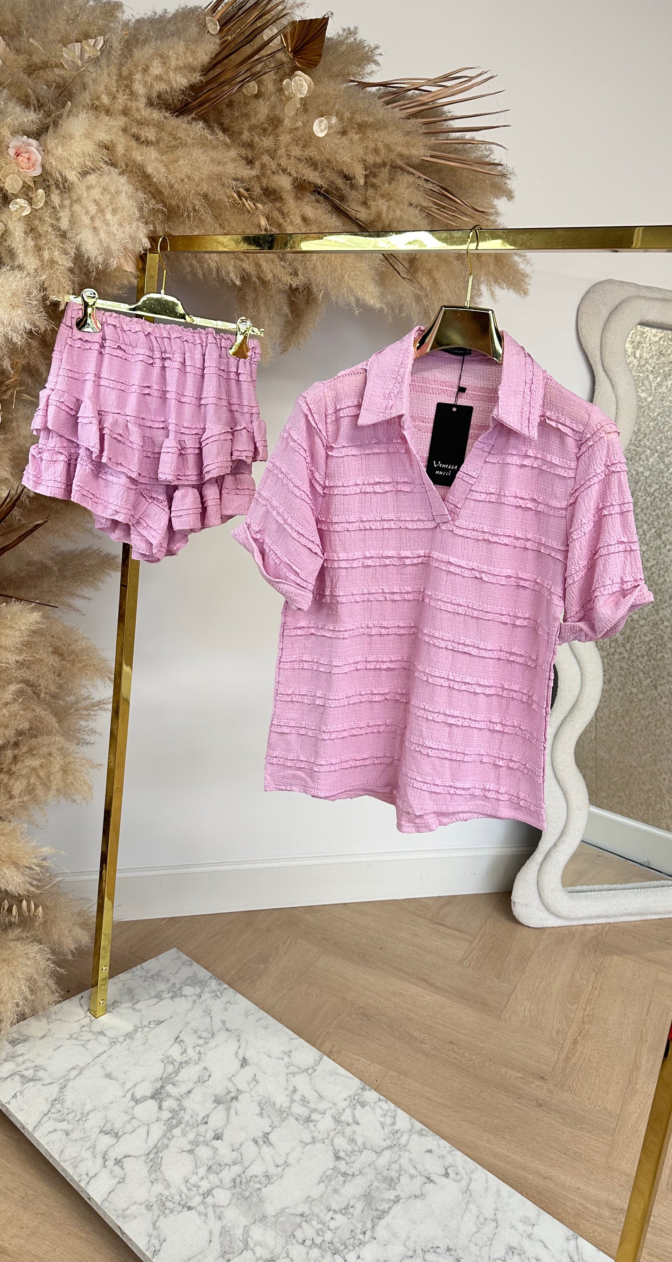 RUFFLE SETJE 2076 PINK