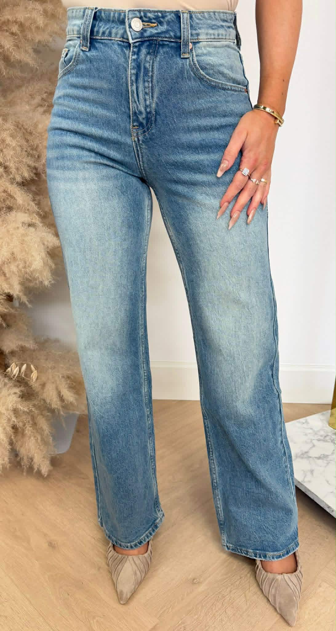 WIDE LEG WASHING JEANS 1064 DENIM
