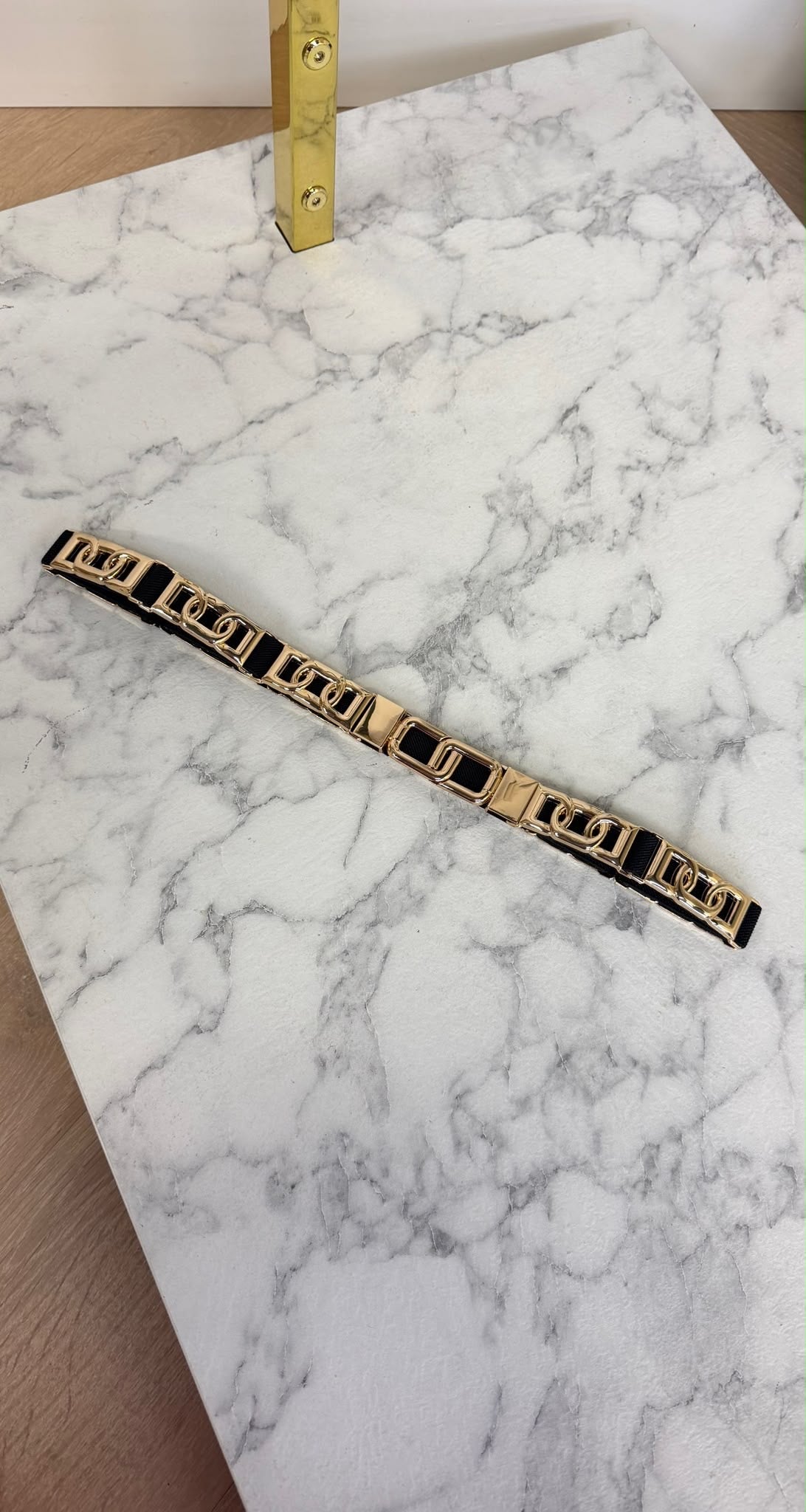 ELASTIC GOLDY BELT 2437 BLACK/GOLD