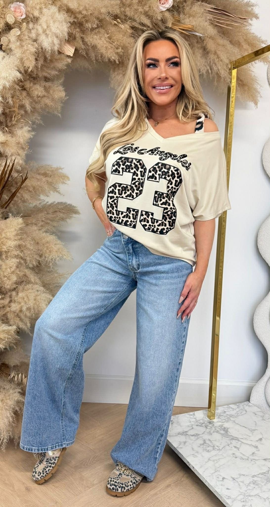 ANOUK LA LEOPARD 23 SHIRT BEIGE
