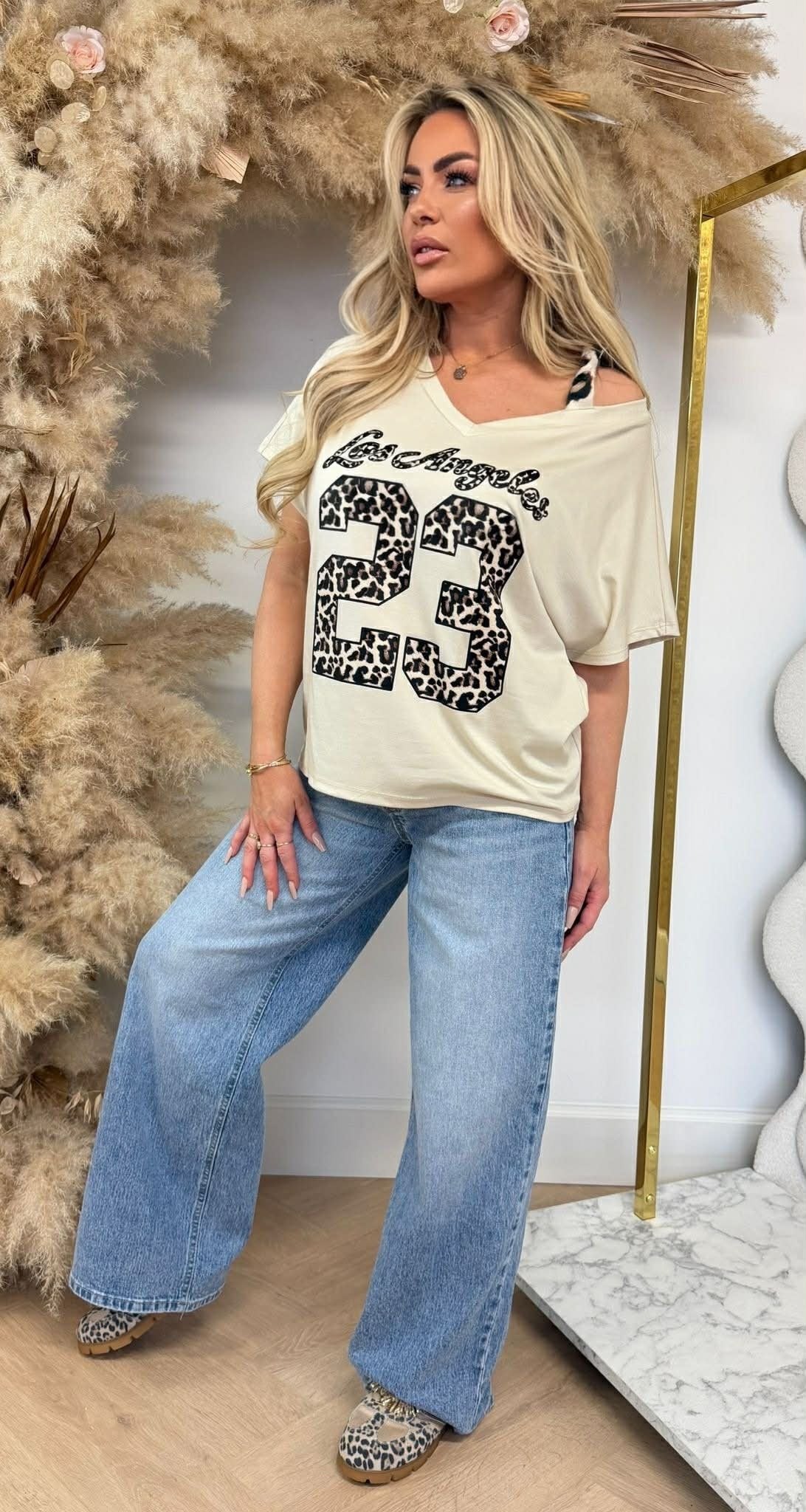 ANOUK LA LEOPARD 23 SHIRT BEIGE