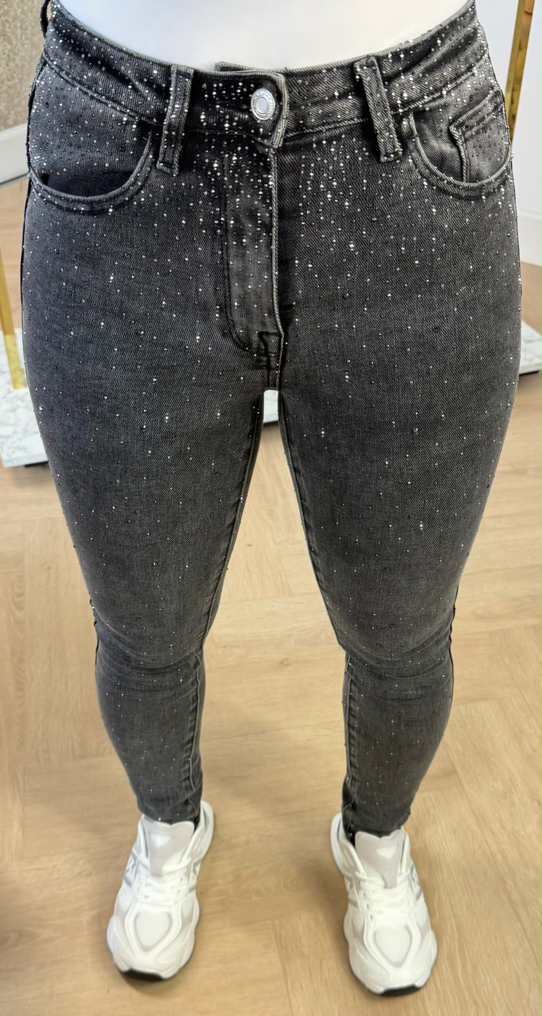 GLITTER SKINNY 5001-7 GREY