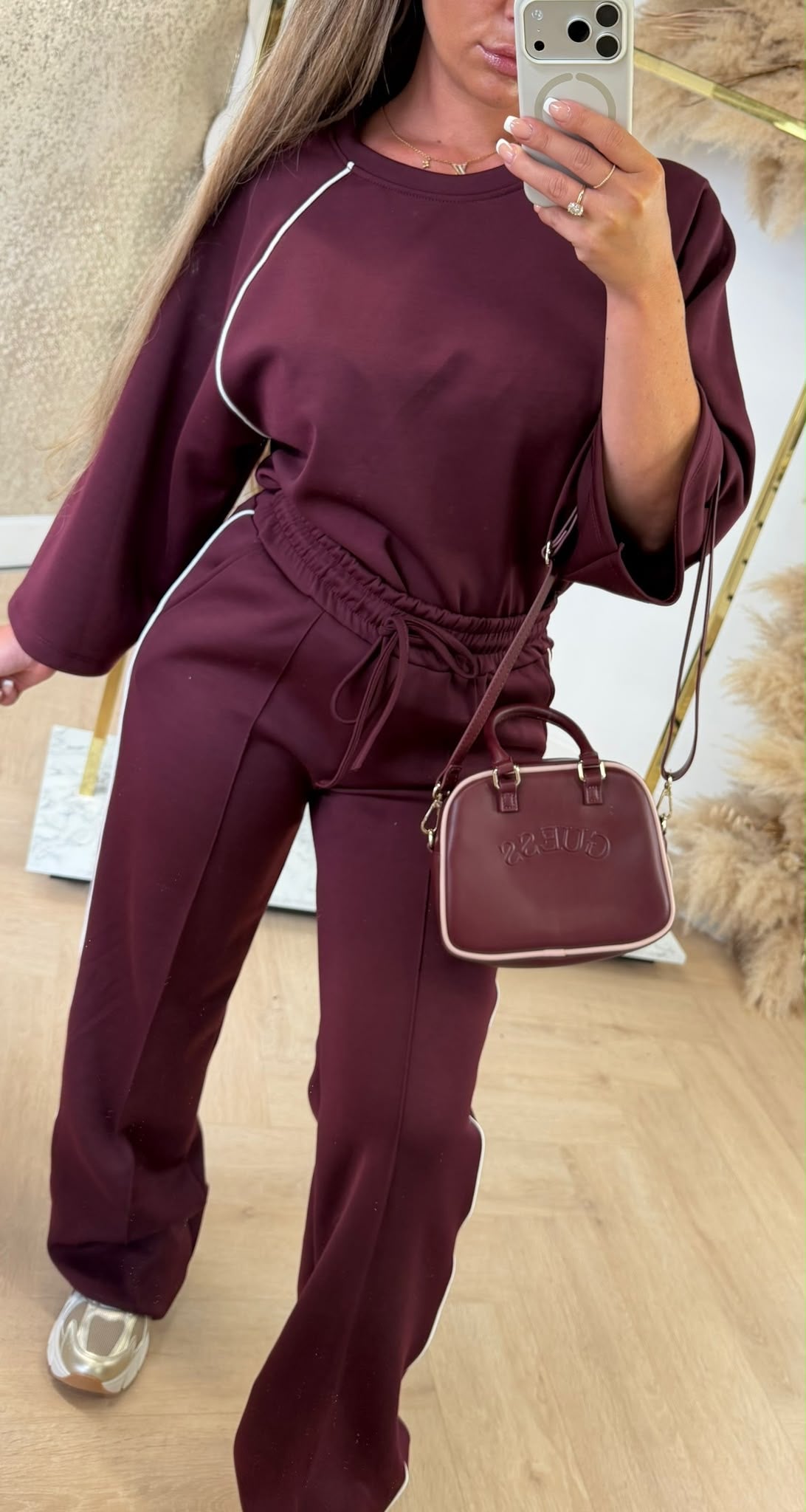 NEW COLLECTION STRIPE SET BORDEAUX