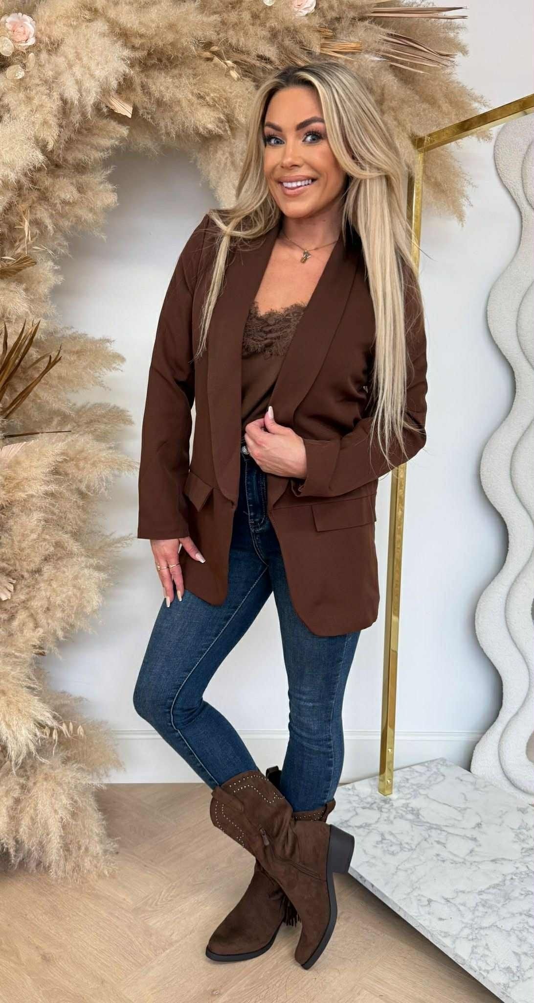 BASIC BLAZER SCHOKO