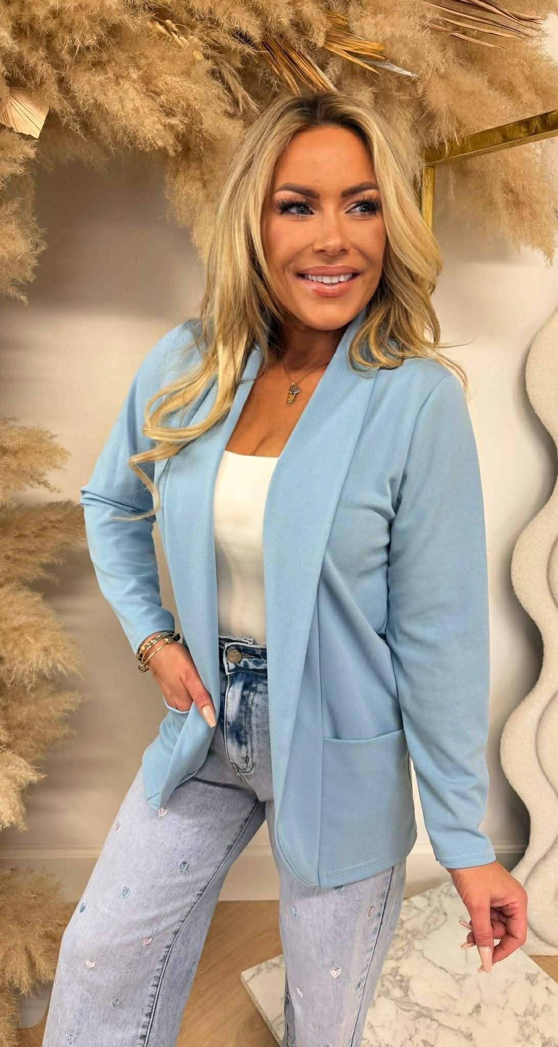 GILET BASIQUE ML BLEU GLACE