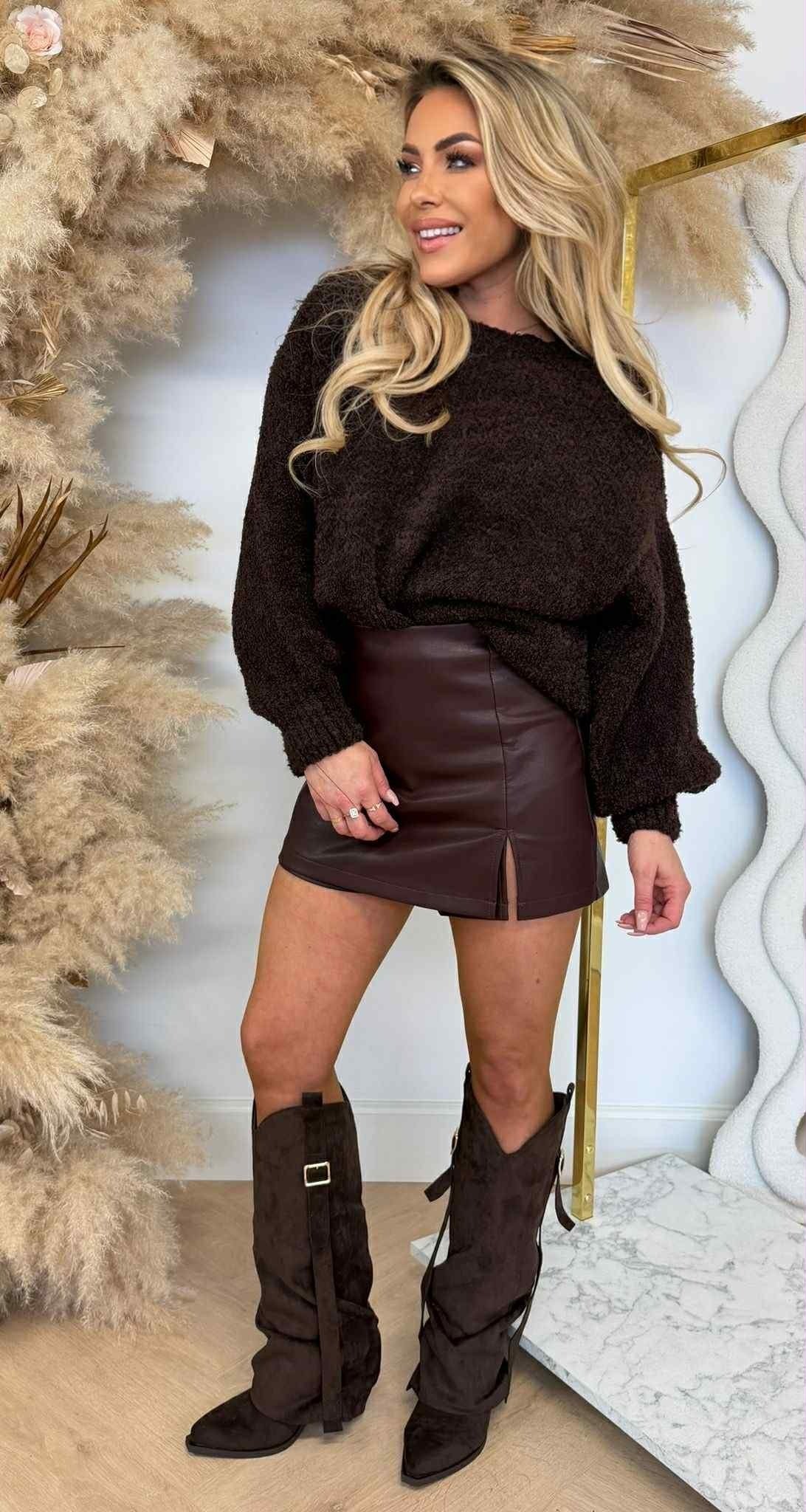 SWEAT-SHIRT OURS EN PELUCHE SUPPORTABLE CHOCO