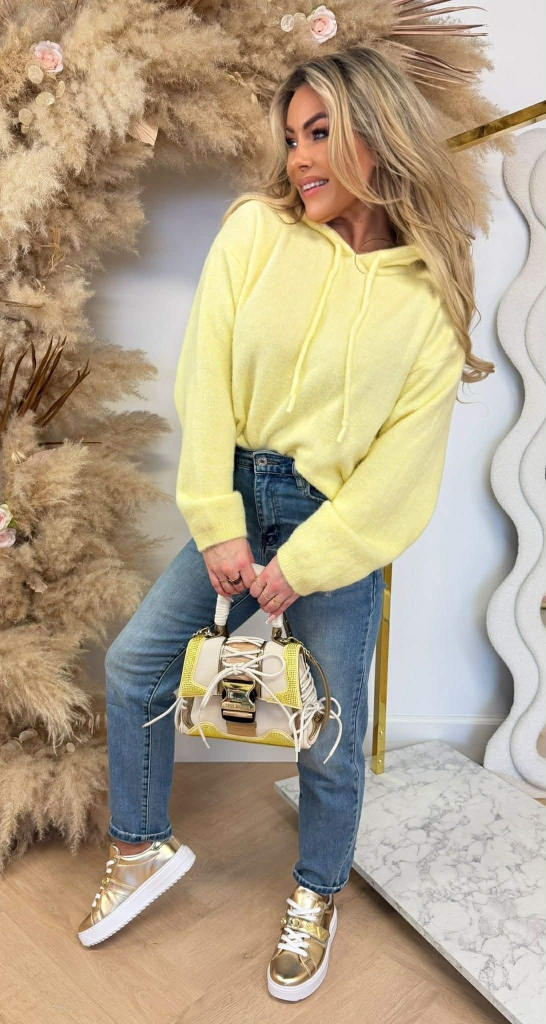 BROOKE BASIC SOFT HOODIE JAUNE