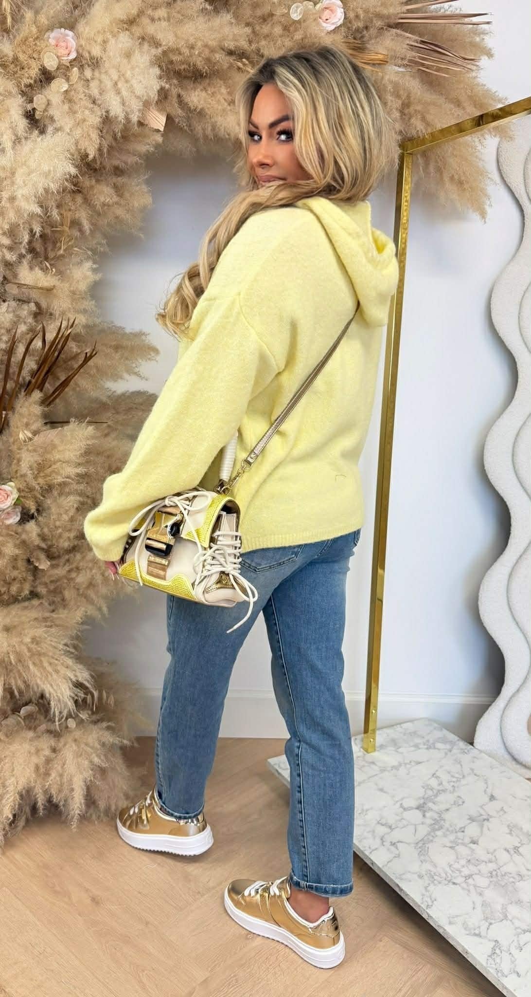 BROOKE BASIC SOFT HOODIE JAUNE