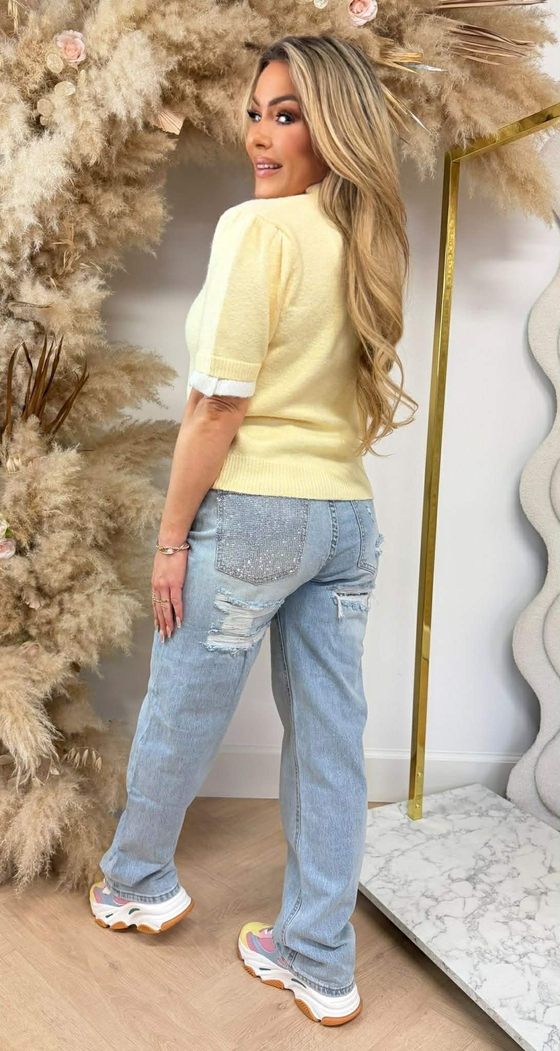 BY SWAN KNITTED SCHULP TEE 671 JAUNE BEURRE