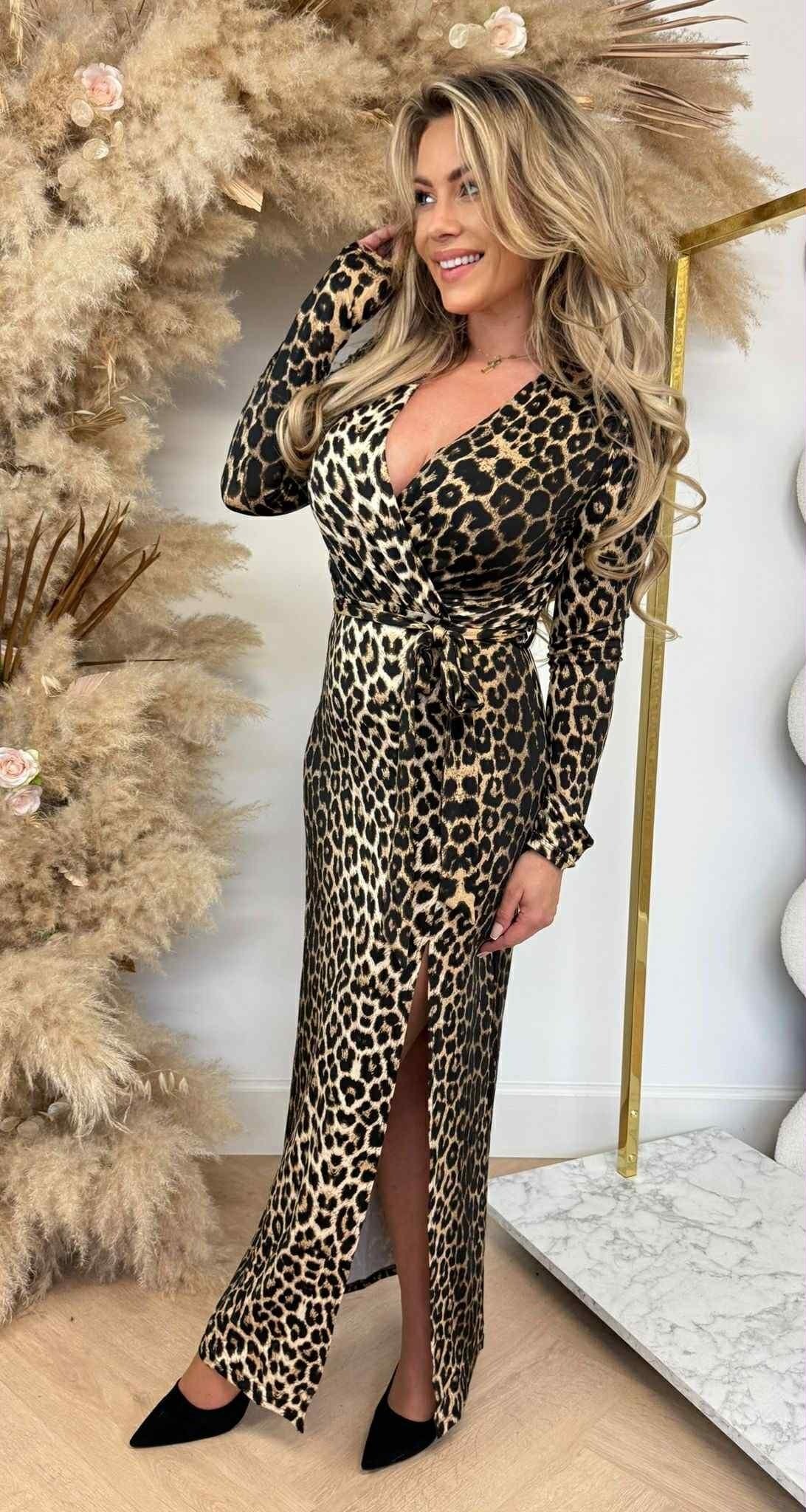 BY SWAN MAXI TRAVEL DRESS 9938 LEOPARD