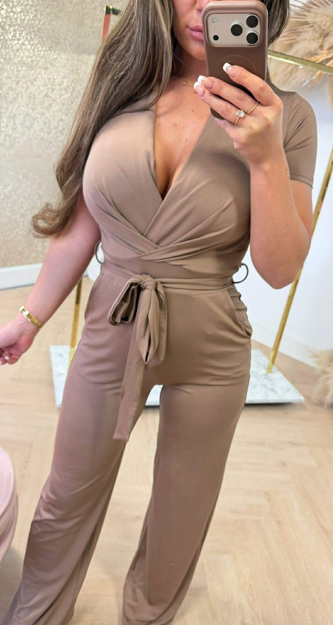 BY SWAN TRAVEL BASIC JUMPSUIT 7721 CAMEL
