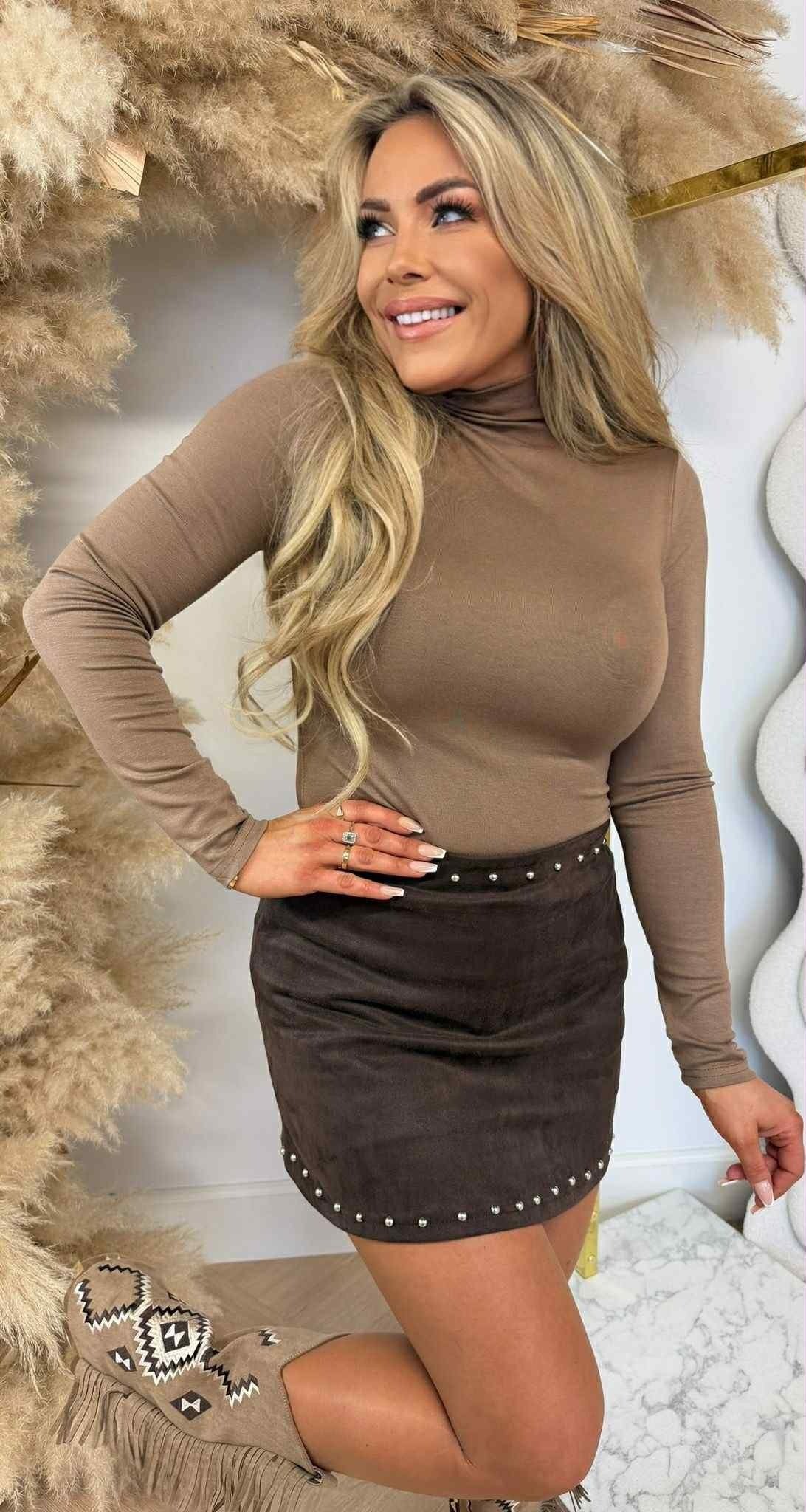 BY SWAN PULL COL ROULÉ BASIQUE STRETCH 10090 CAMEL