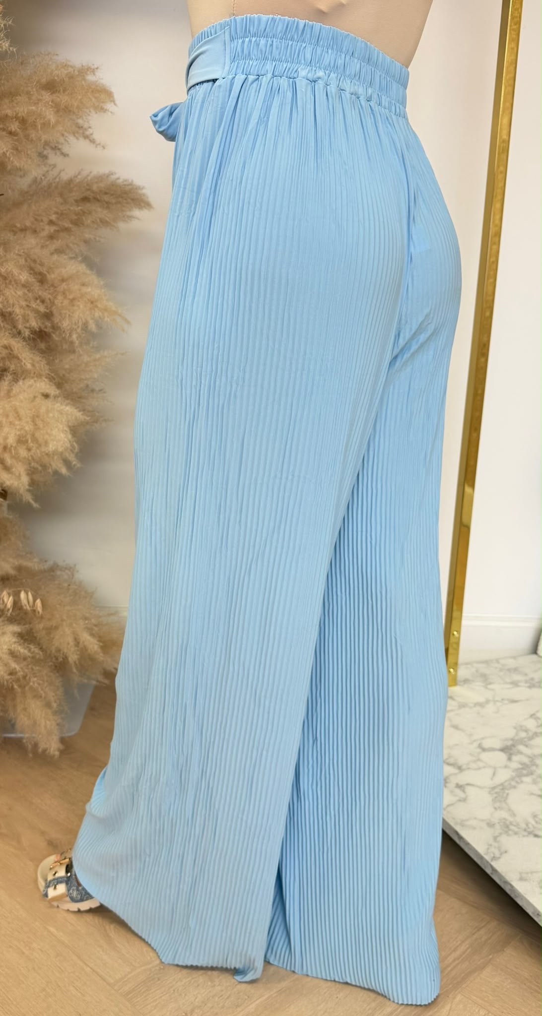 PLISSE KNOOP PANTS 5028 ICEBLUE