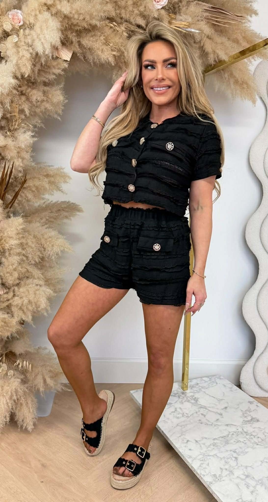 ENSEMBLE DE BOUTONS CHICS 2122 NOIR