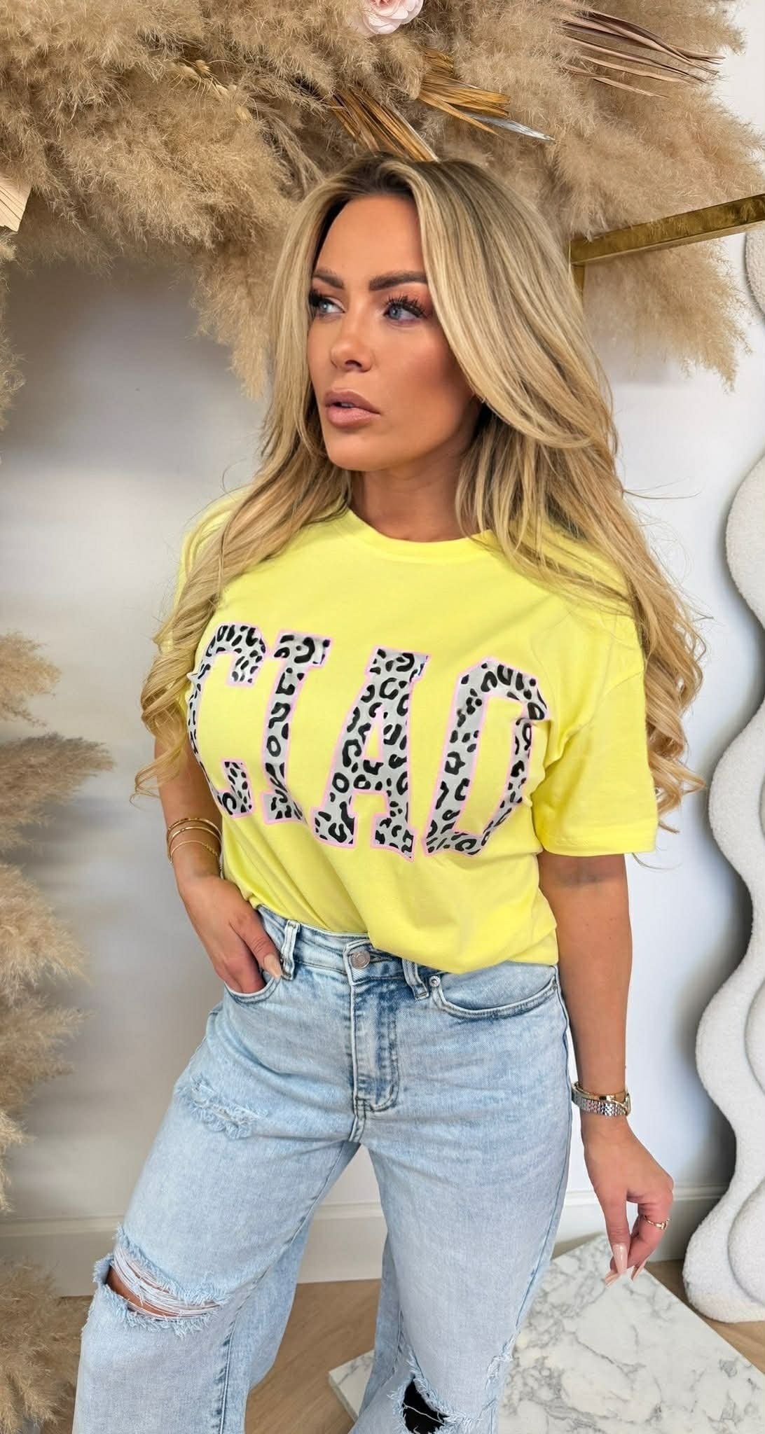 CIAO LEO TEXT T-SHIRT 8011546 YELLOW
