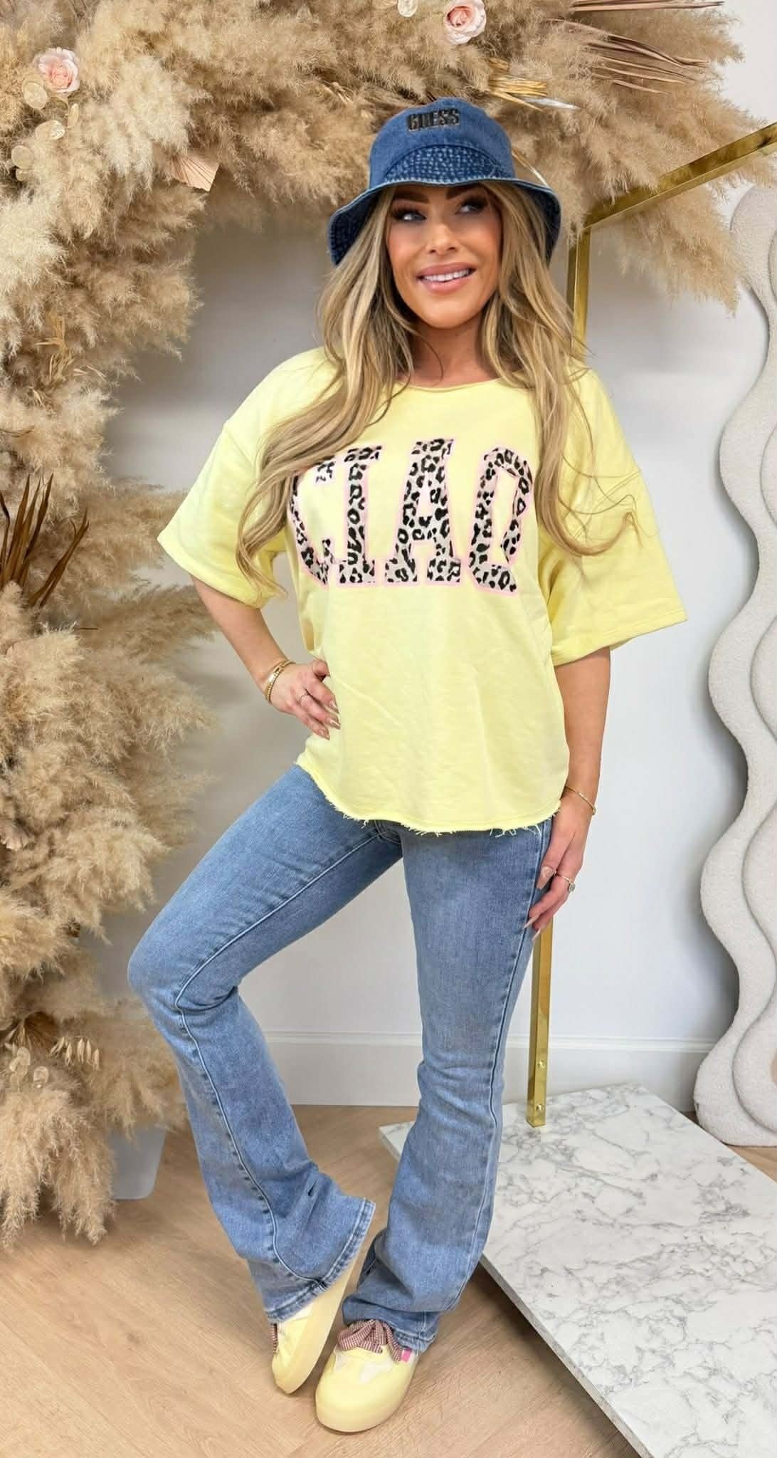 CIAO OVERSIZED SHIRT 1140-24 YELLOW