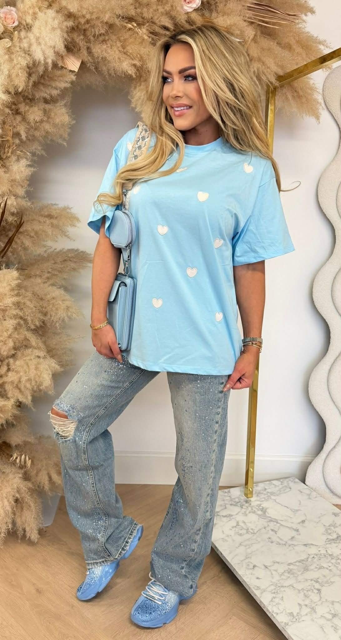 SÜSSES HERZCHEN-SHIRT 7455 ICEBLUE