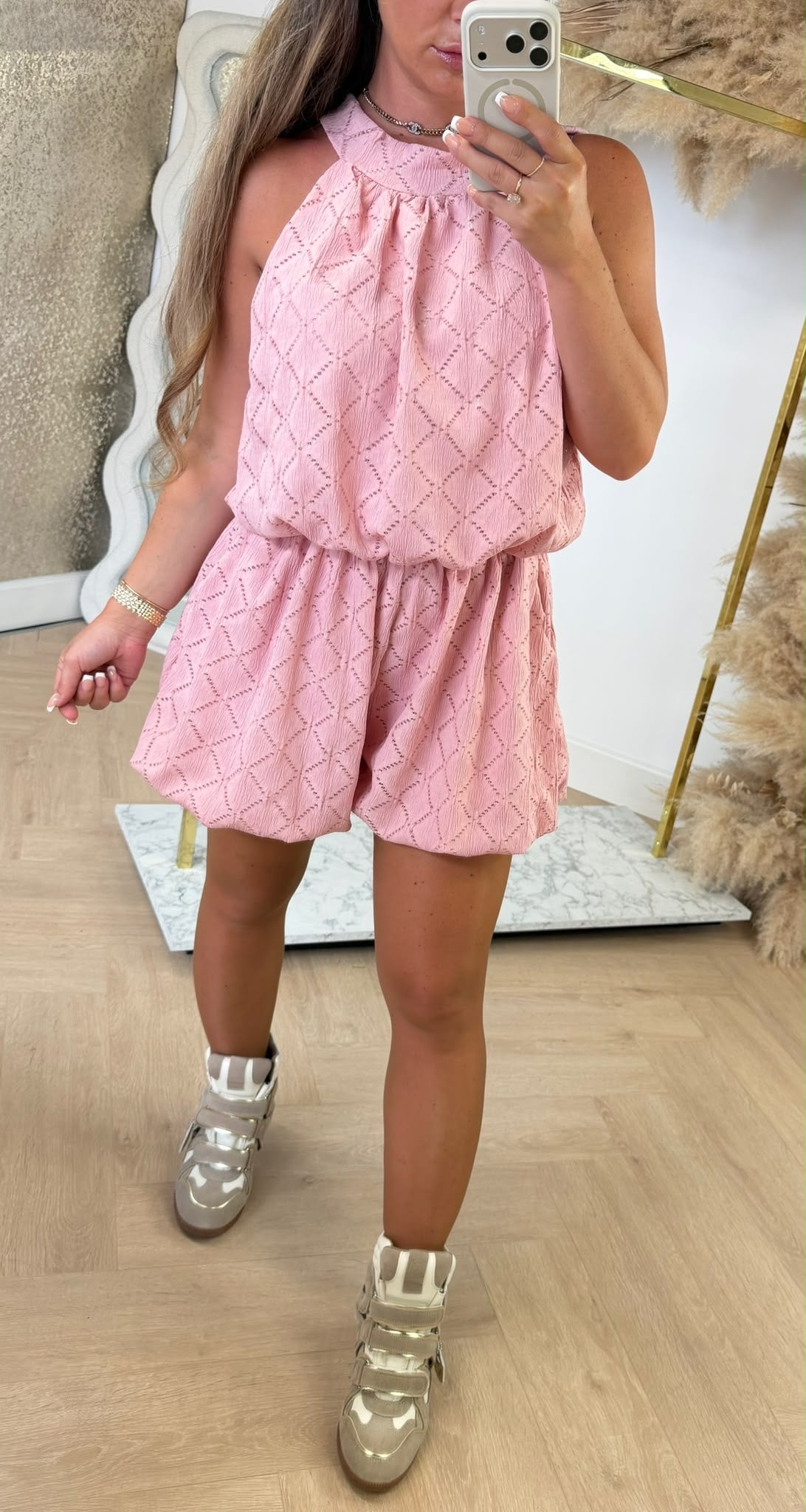 HALTER BESTSELLER PLAYSUIT PINK