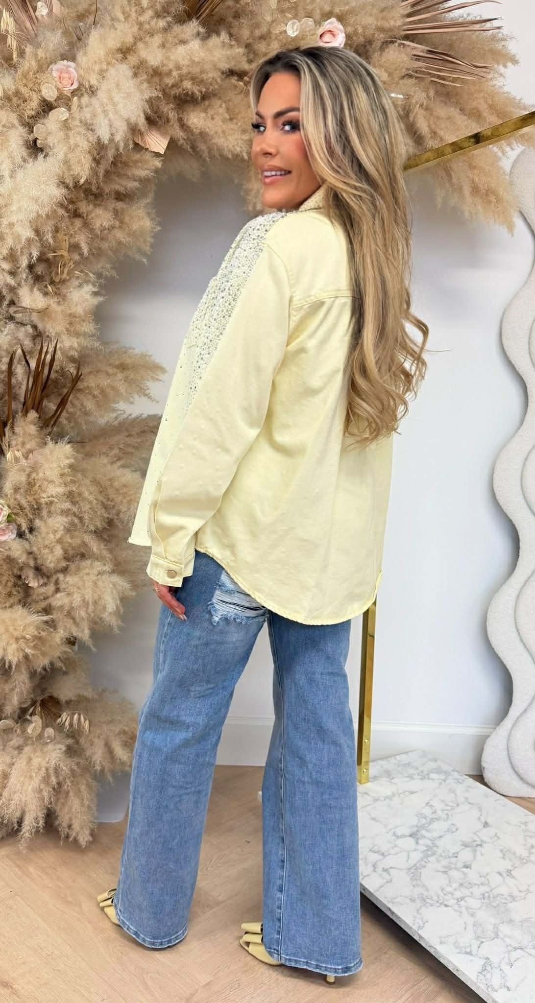 DIAMOND DENIM BLUSE 3909 BUTTERGELB
