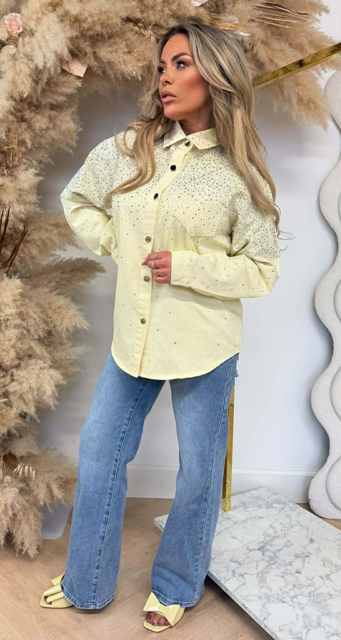DIAMOND DENIM BLUSE 3909 BUTTERGELB