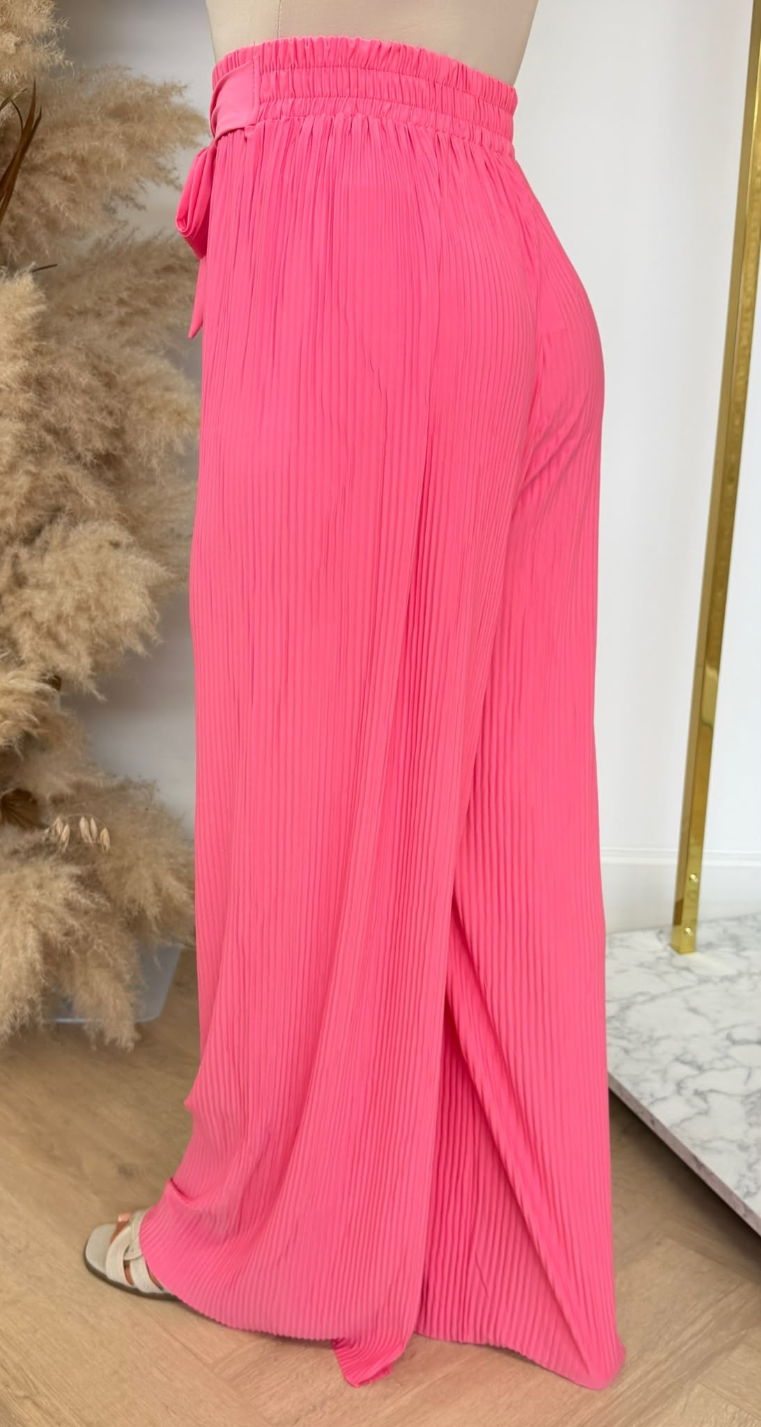 PLISSE KNOOP PANTS 5028 PINK