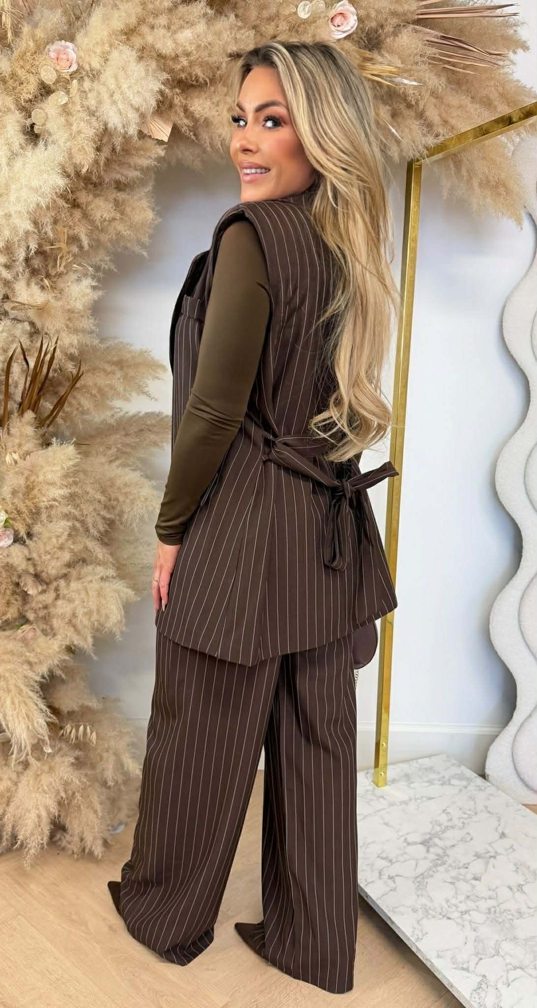 ENSEMBLE GILETS À RAYURES ESME CHOCO