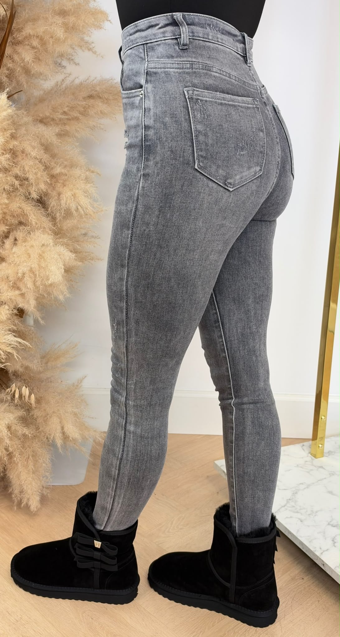 HIGH RISE SKINNY JEANS 9598 GREY