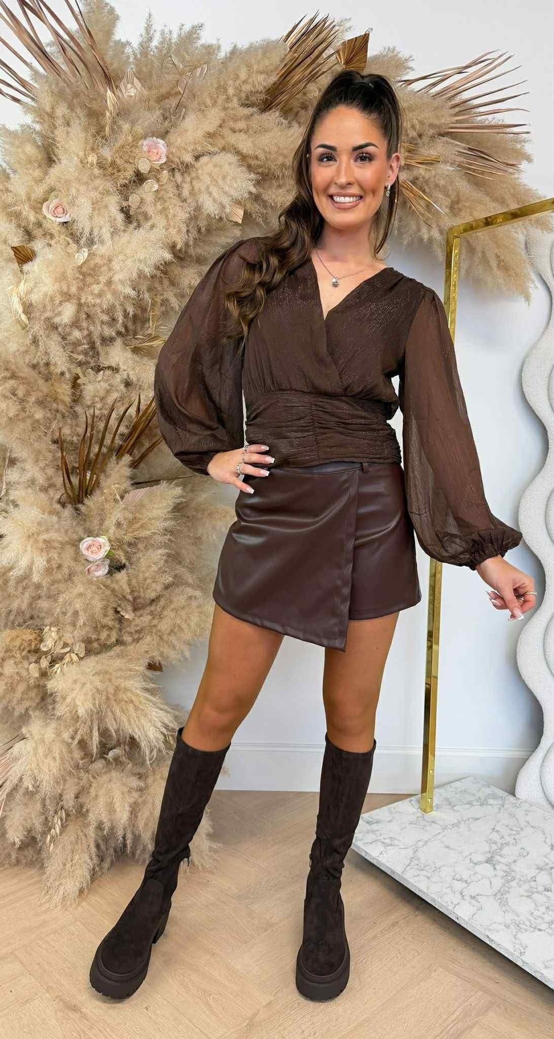 BLOUSE CHIC FLAMANT ROSE 5337 CHOCO