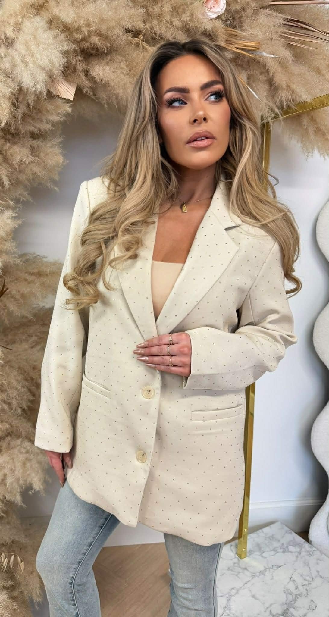 BLAZER PAILLETÉ TC02 BEIGE