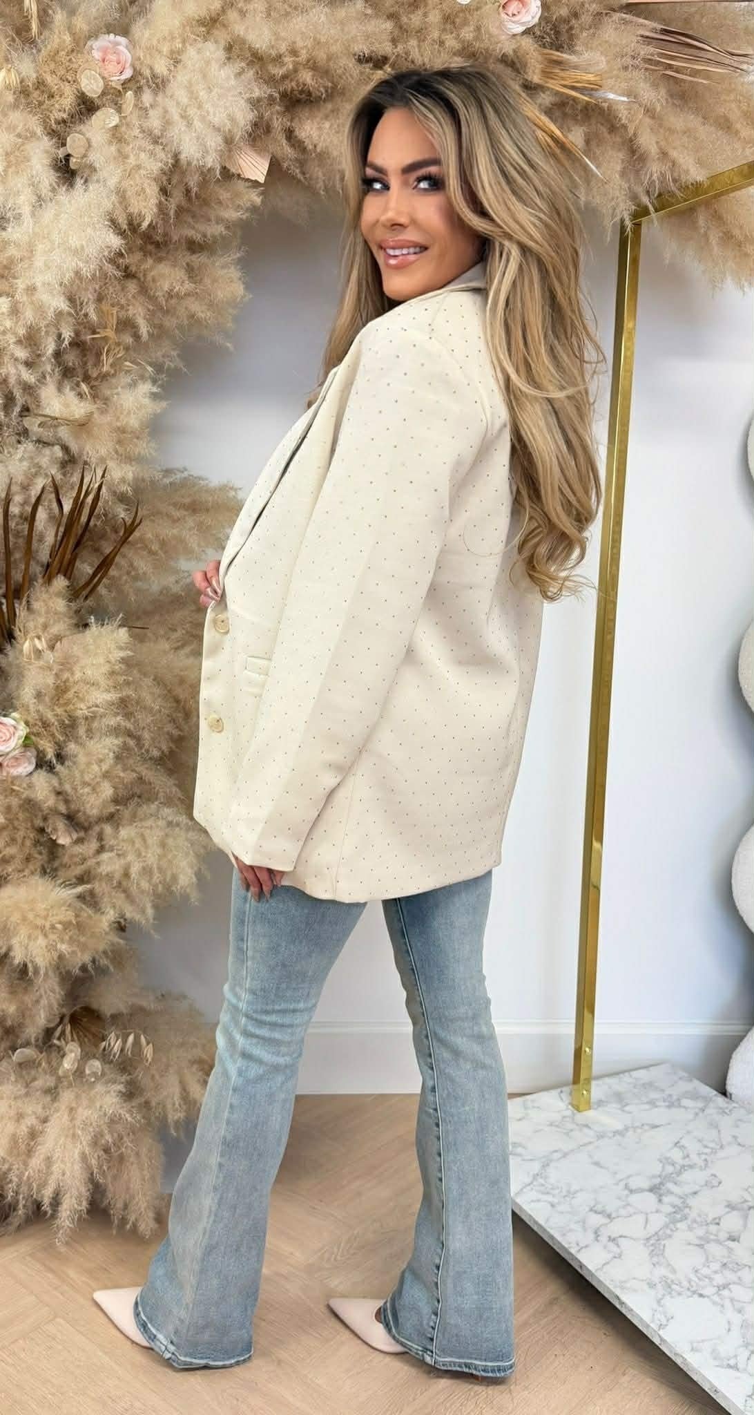 BLAZER PAILLETÉ TC02 BEIGE
