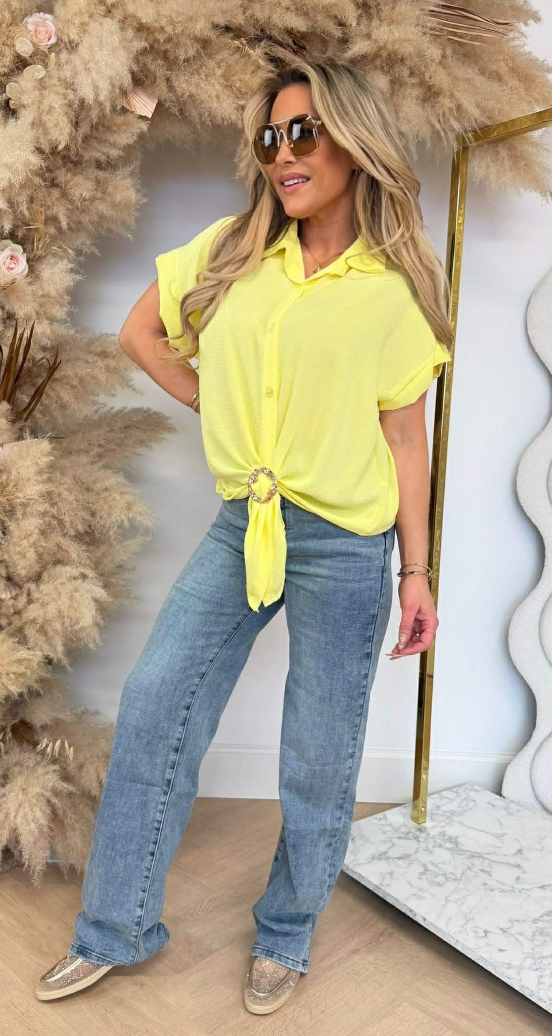 GOLDEN KNOT BLUSE GELB