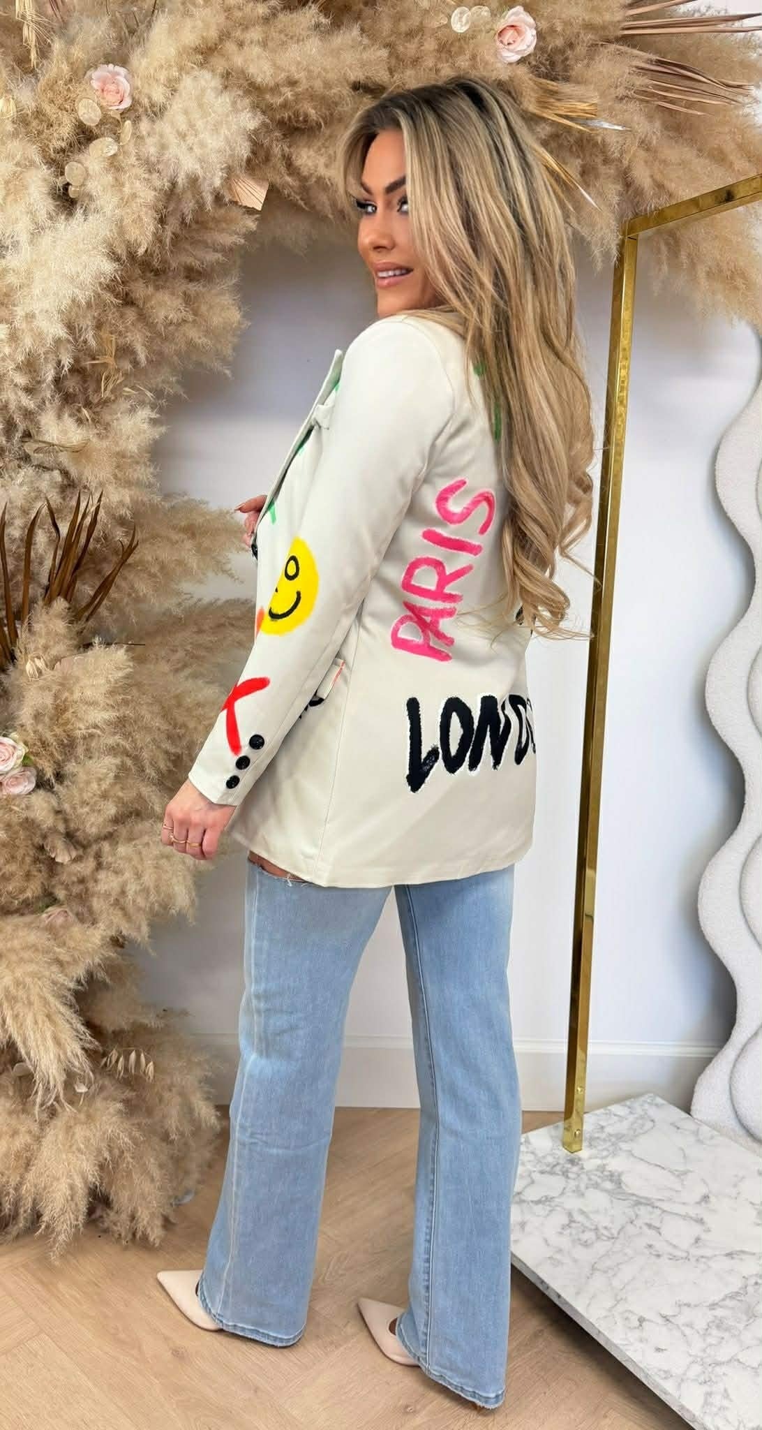 BLAZER GRAFFI SMILE BEIGE