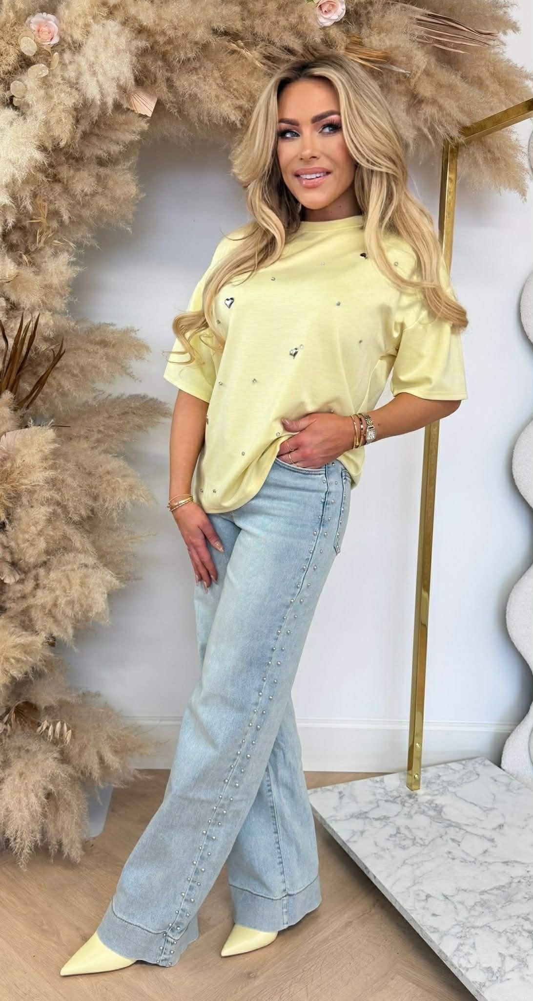 HERZ DIAMANT SHIRT BUTTERGELB