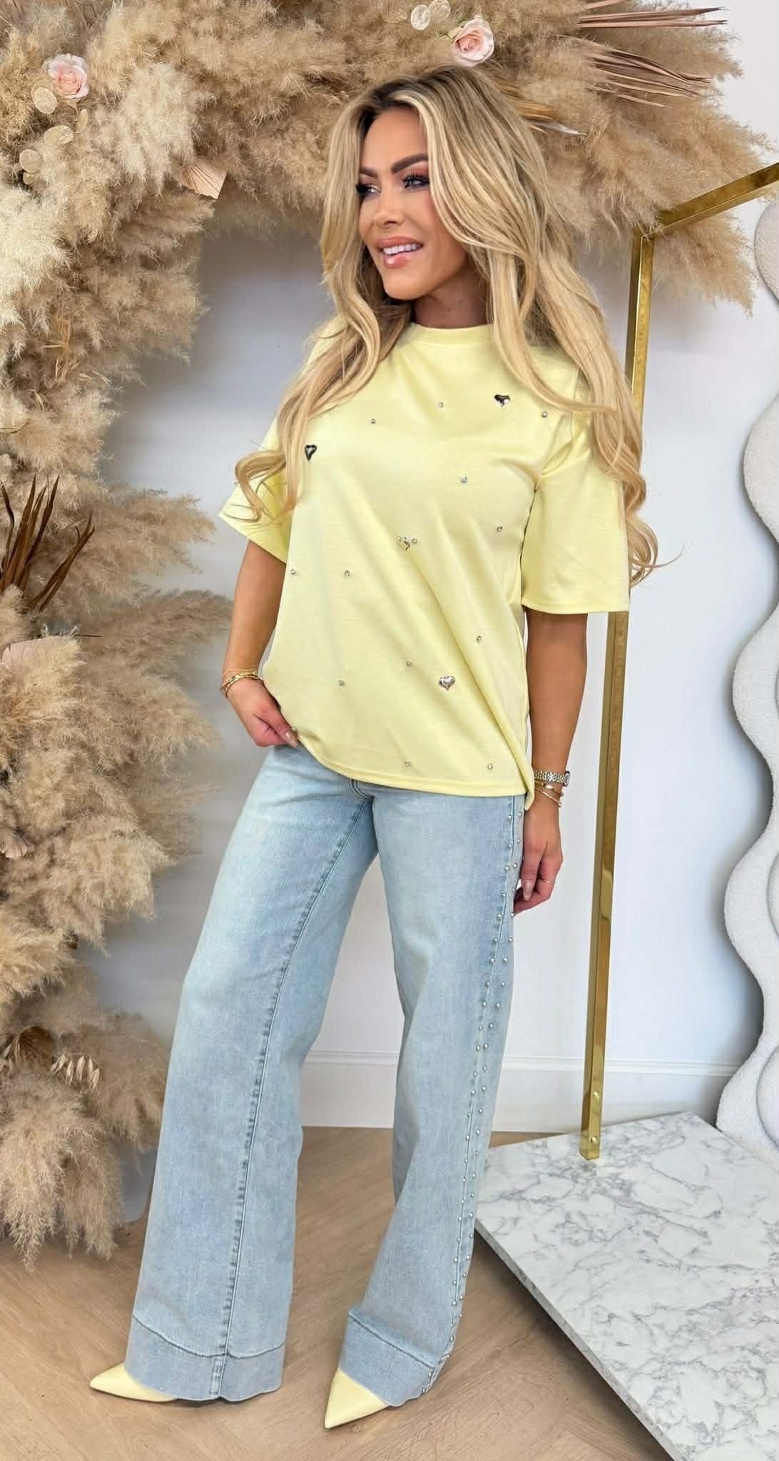 HERZ DIAMANT SHIRT BUTTERGELB