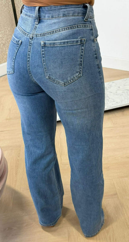 WIDE LEG BASIC JEANS RJ78